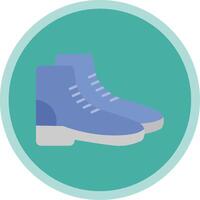 Boots Flat Multi Circle Icon vector