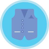 Vest Flat Multi Circle Icon vector