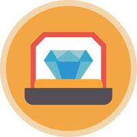 Engagement Ring Flat Multi Circle Icon vector