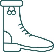 Rain Boots Line Gradient Round Corner Icon vector