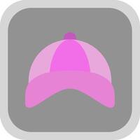 cap Flat Round Corner Icon vector