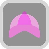 cap Flat Round Corner Icon vector