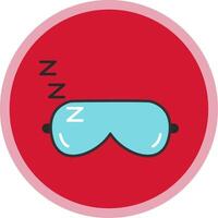 Sleeping Mask Flat Multi Circle Icon vector