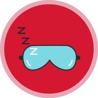 Sleeping Mask Flat Multi Circle Icon vector