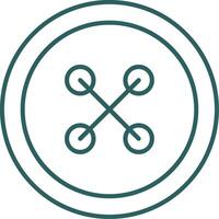 Cloth Button Line Gradient Round Corner Icon vector