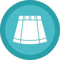 Skirt Glyph Multi Circle Icon vector