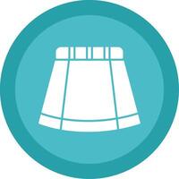 Skirt Glyph Multi Circle Icon vector