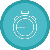 Stopwatch Line Multi Circle Icon vector