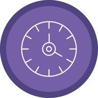 reloj línea multi circulo icono vector