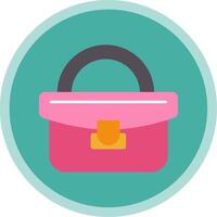 Handbag Flat Multi Circle Icon vector