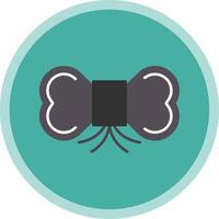 Bow Tie Flat Multi Circle Icon vector