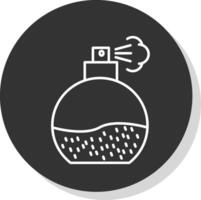 Fragrance Line Grey Circle Icon vector