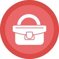 Handbag Glyph Multi Circle Icon vector