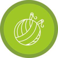 Yarn Ball Line Multi Circle Icon vector