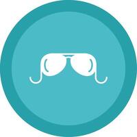 antiguo lentes glifo multi circulo icono vector