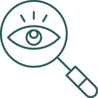 Observation Line Gradient Round Corner Icon vector