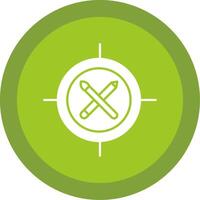 Goal Glyph Multi Circle Icon vector