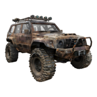 ai genererad modern rustning jeep årgång på transparent bakgrund - ai genererad png