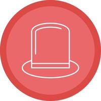 Top Hat Line Multi Circle Icon vector