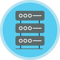 Database Flat Multi Circle Icon vector