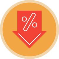 Discount Flat Multi Circle Icon vector