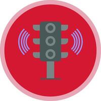 Traffic Signal Flat Multi Circle Icon vector