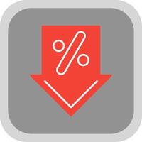 Discount Flat Round Corner Icon vector