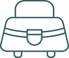 Purse Line Gradient Round Corner Icon vector