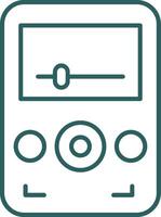 Audio Player Line Gradient Round Corner Icon vector