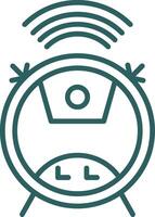 Wifi Line Gradient Round Corner Icon vector