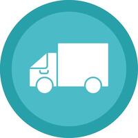 Delivery Truck Glyph Multi Circle Icon vector