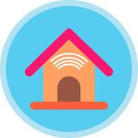 Smart Home Flat Multi Circle Icon vector