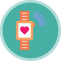 Smartwatch Flat Multi Circle Icon vector