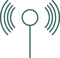 Wifi Line Gradient Round Corner Icon vector