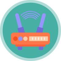 Wifi Flat Multi Circle Icon vector