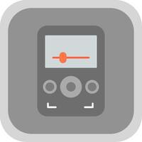 Audio Player Flat Round Corner Icon vector