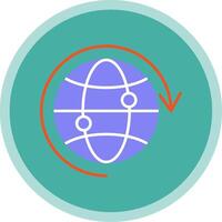 Internet Flat Multi Circle Icon vector