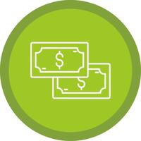 Cash Line Multi Circle Icon vector