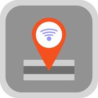 Place Flat Round Corner Icon vector