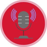 Microphone Flat Multi Circle Icon vector