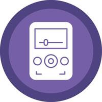 Audio Player Glyph Multi Circle Icon vector