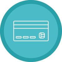 Credit Card Line Multi Circle Icon vector