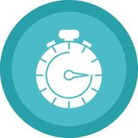 Stopwatch Glyph Multi Circle Icon vector