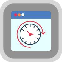 Routine Flat Round Corner Icon vector