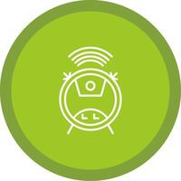 Wifi Line Multi Circle Icon vector