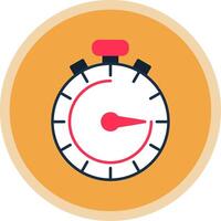 Stopwatch Flat Multi Circle Icon vector