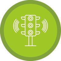 Traffic Signal Line Multi Circle Icon vector