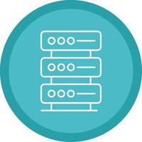 Database Line Multi Circle Icon vector