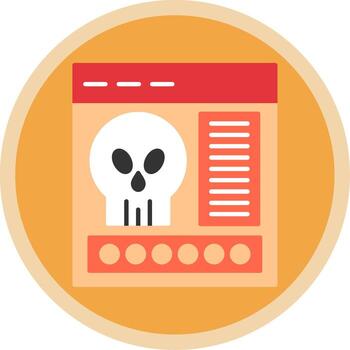 malware plano multi circulo icono vector