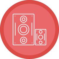 Speaker Line Multi Circle Icon vector